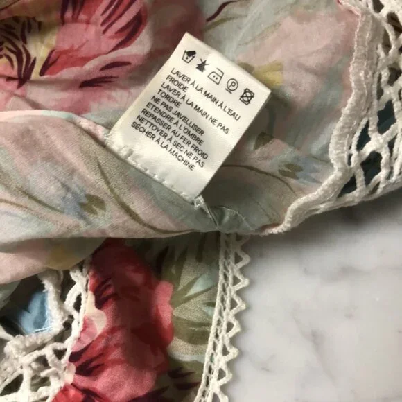 Zimmerman Floral Lace Trim Women Top Size 3 - Picture 11 of 14